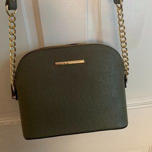Army green and gold Steve Madden purse